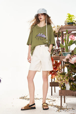 VILZSTUDIOS Comfy Casual Loose Cotton T-Shirt