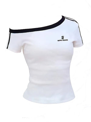 VILZSTUDIOS Off Shoulder Basic T-Shirt
