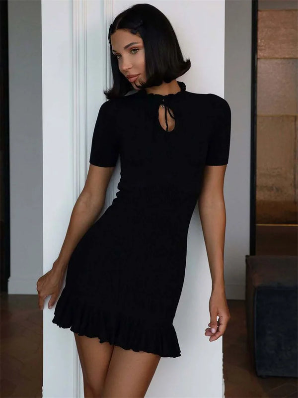 Ruffled Knit Dress