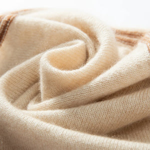 VILZSTUDIOS High Quality Autumn Winter Women 100% Cashmere Scarves 2025 NoveltyTriangular  Knitted Warm Female Scarf Shawl130*35