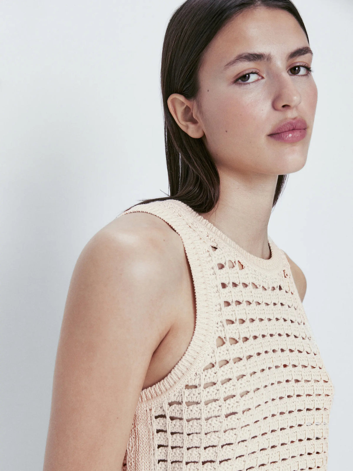 VILZSTUDIOS Sleeveless Knit Openwork Tank Top