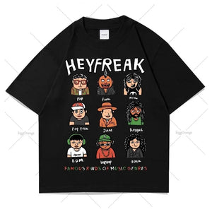 VILZSTUDIOS Cartoon Pattern Loose Casual T-Shirt