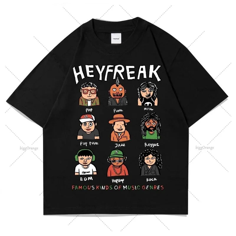 VILZSTUDIOS Cartoon Pattern Loose Casual T-Shirt