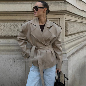 VILZSTUDIOS Lace Up Long Sleeve Jacket