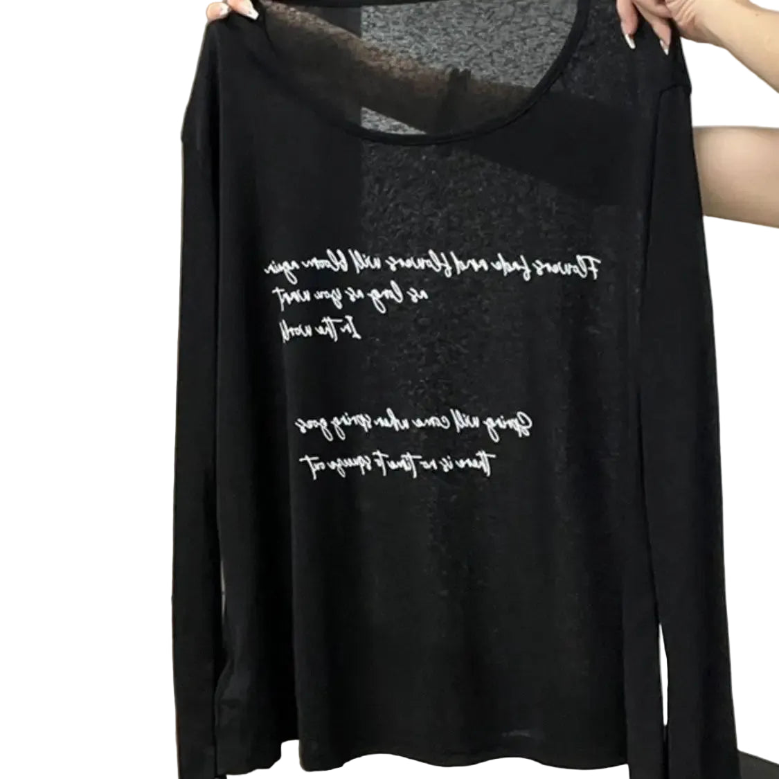 VILZSTUDIOS Sheer Mesh Cover-Up T-Shirt