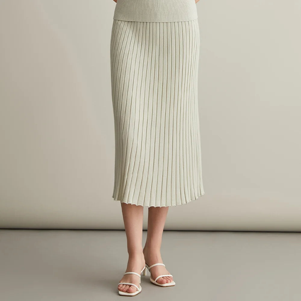 VILZSTUDIOS Elegant High Quality Merino Wool Skirt