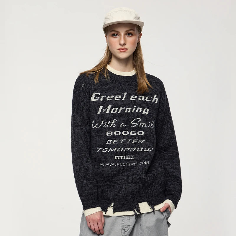 VILZSTUDIOS Cozy Double Layer Knit Sweater