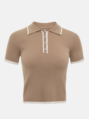 VILZSTUDIOS Chic Slim Fit Knit T-shirt