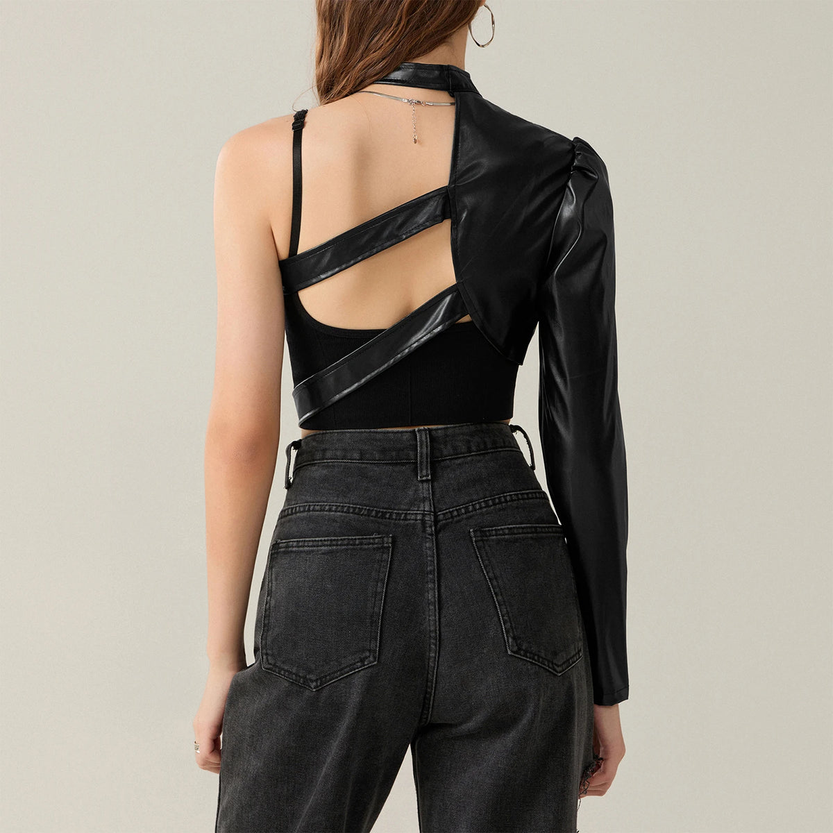 VILZSTUDIOS Gothic One Sleeved Halter Top