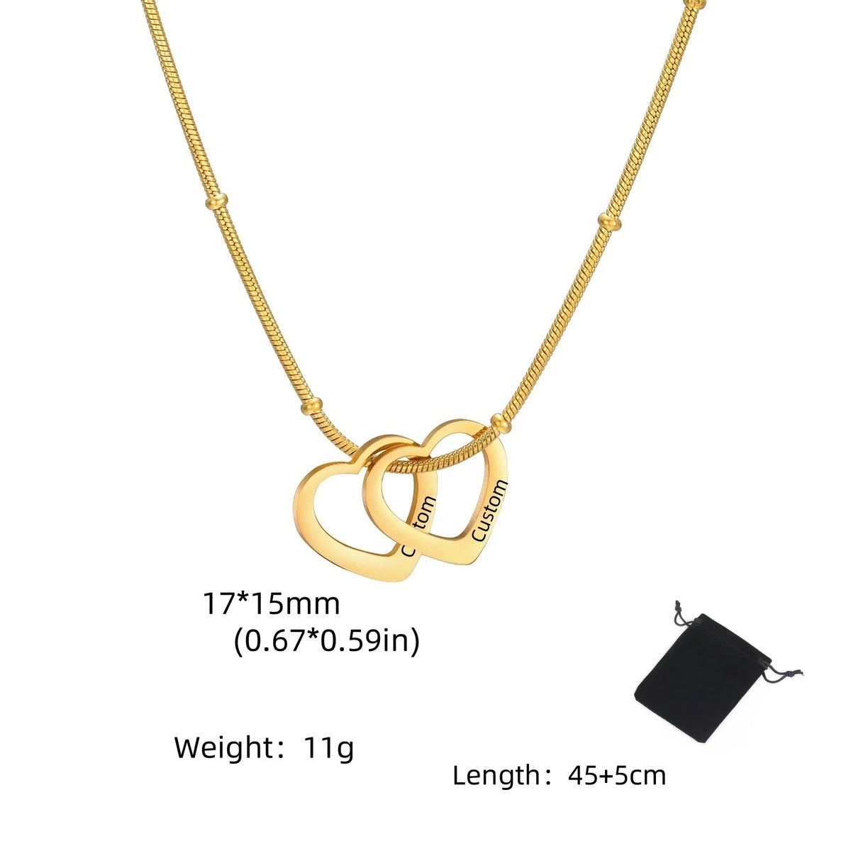 VILZSTUDIOS Customized Name Date Love Necklace