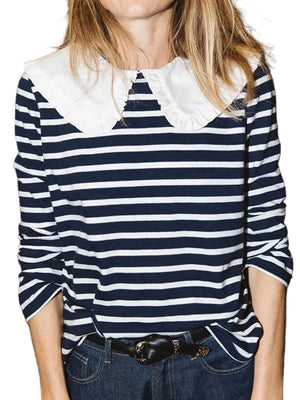 VILZSTUDIOS Classic Striped Long Sleeve Top