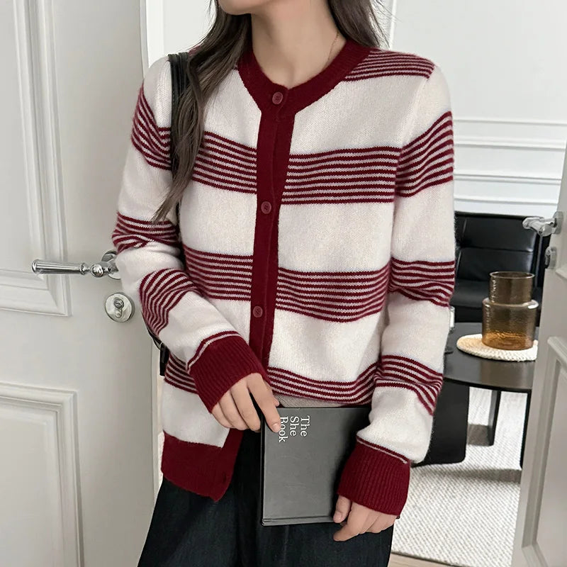 VILZSTUDIOS Color Blocked Wool Cardigan