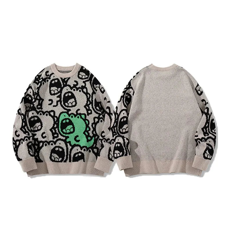 VILZSTUDIOS Oversized Dinosaur Knit Sweater