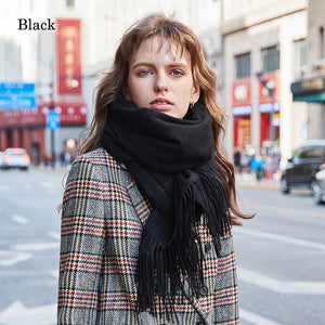 VILZSTUDIOS Winter Scarf Women  Wool Scarves Adult Scarves for ladies 100% Wool scarft women Fashion Cashmere Poncho Wrap
