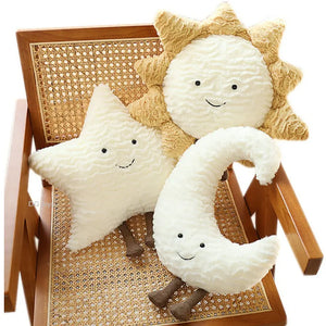 VILZSTUDIOS Soft Moon & Star & Sun Plush Cushions