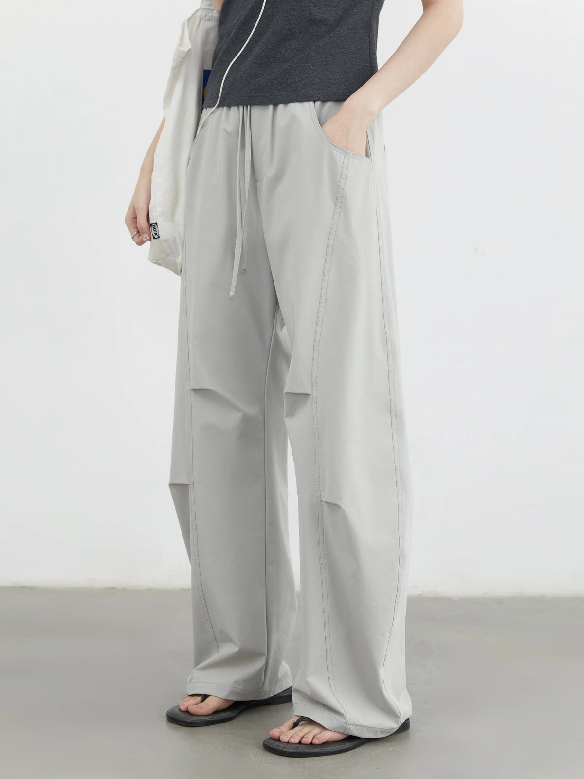 VILZSTUDIOS Solid Chic Loose Womens Wide Pants