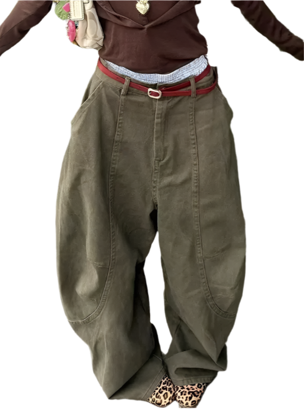 VILZSTUDIOS Vintage Washed Scimitar Wide Leg Jeans