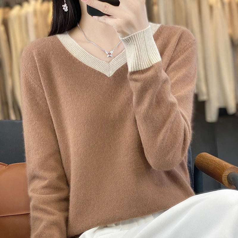 VILZSTUDIOS Cozy V-Neck Wool Sweater
