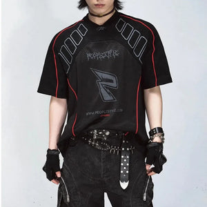 VILZSTUDIOS Breathable Mesh Racing Retro T-Shirt