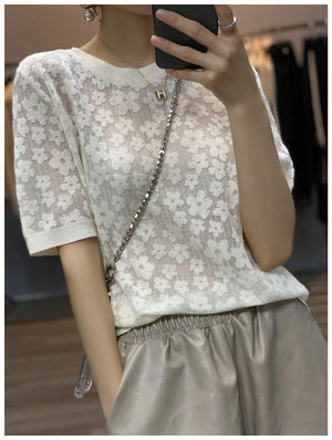 VILZSTUDIOS French Elegant Knit T-Shirt