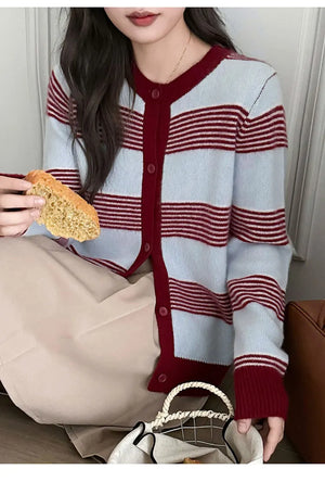 VILZSTUDIOS Color Blocked Wool Cardigan
