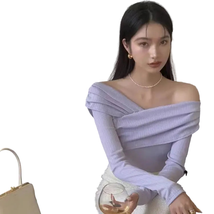 VILZSTUDIOS Chic One Shoulder Long Sleeve Top