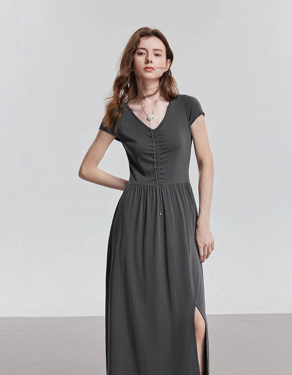 Elegant V-Neck Summer Dress