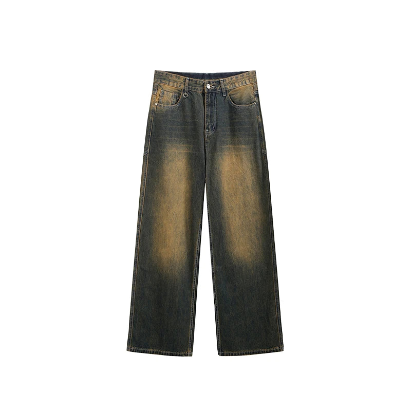 VILZSTUDIOS Retro Washed Stretch Straight Leg Jeans