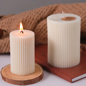 VILZSTUDIOS Handmade Striped Silicone Candle Soap Mold
