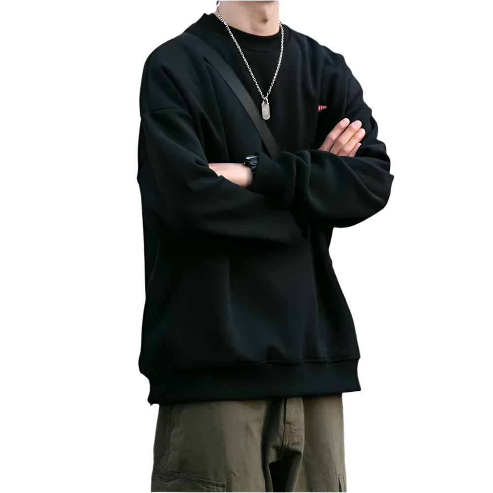 VILZSTUDIOS Soft Boy Letter Embroidery Sweatshirt