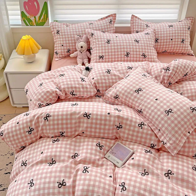 VILZSTUDIOS Vibrant Plaid Nordic Duvet Bedding Set