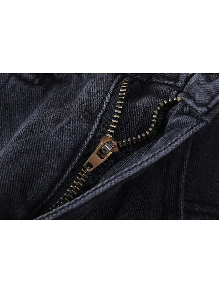 VILZSTUDIOS High Waist Loose Shorts Jeans