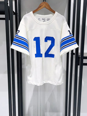 VILZSTUDIOS White Striped Jersey T-Shirt