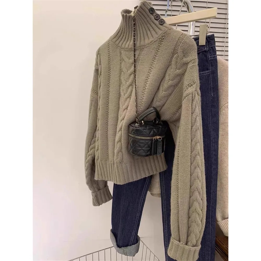 VILZSTUDIOS High-Neck Knitted Cashmere Sweater