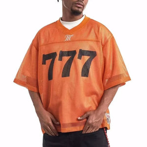 VILZSTUDIOS Breathable Mesh Hollow Short-Sleeved Retro T-Shirt