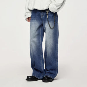 VILZSTUDIOS Retro Washed Stretch Straight Leg Jeans