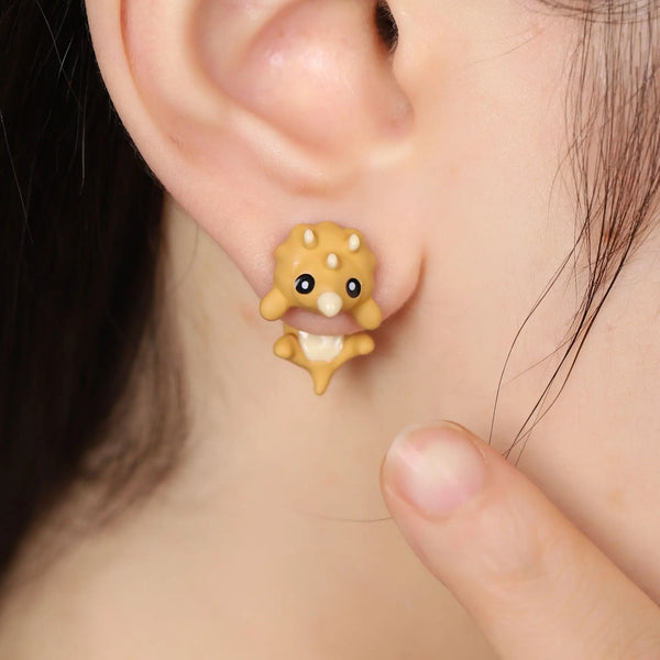 Cute Korean Dinosaur Crocodile Earring