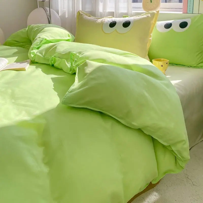 VILZSTUDIOS Vibrant Wondering Eyes Duvet Cover Bedding Set