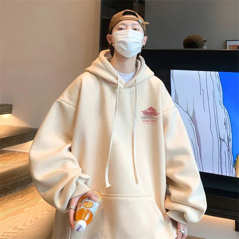 VILZSTUDIOS Letter Print Baggy Hoodie