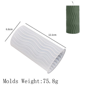 VILZSTUDIOS Handmade Striped Silicone Candle Soap Mold