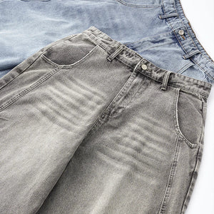 VILZSTUDIOS Oversized Washed Denim Wide Jeans