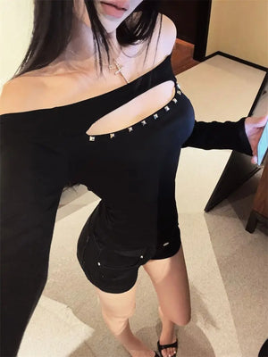 VILZSTUDIOS Sexy Hollow Out Crop Top