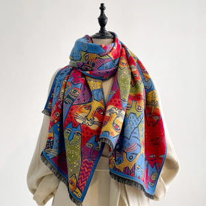 VILZSTUDIOS Luxury Colorful Pashmina Scarf