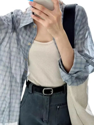VILZSTUDIOS Women's Plaid Shirt