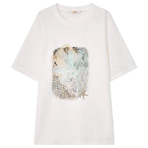 VILZSTUDIOS Chic Lace Loose T-Shirt