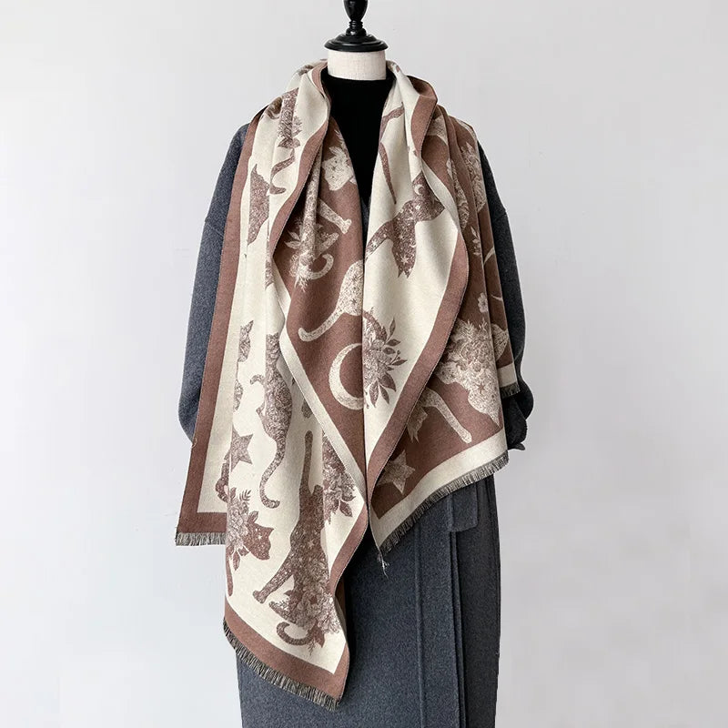 VILZSTUDIOS Animal Printed Cashmere Scarves