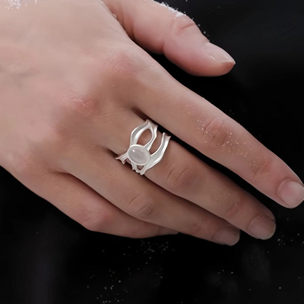 VILZSTUDIOS Geometric Opal Sterling Silver Ring