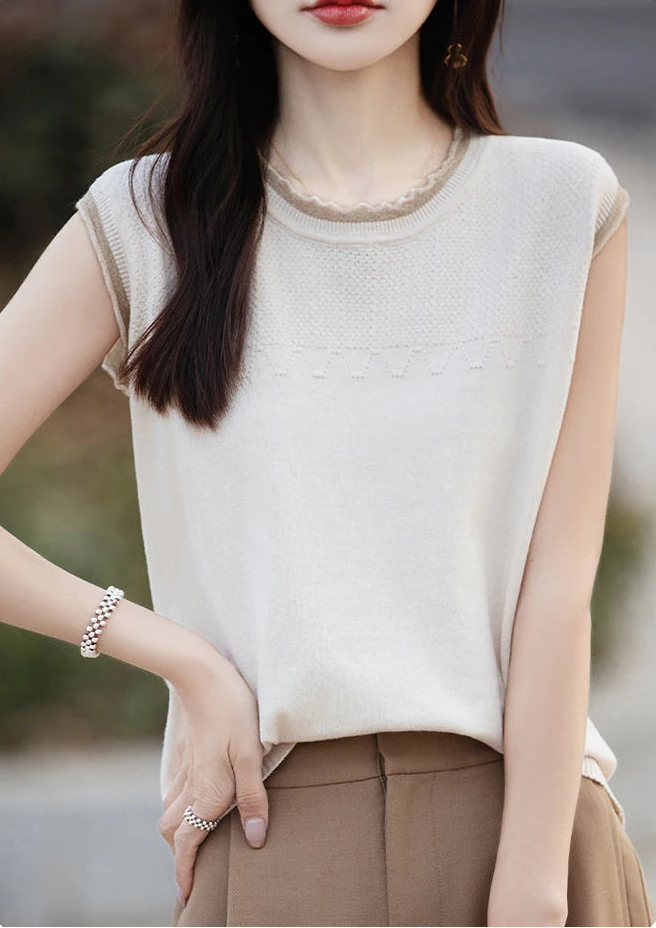 VILZSTUDIOS Casual Sleeveless Cotton Blouse