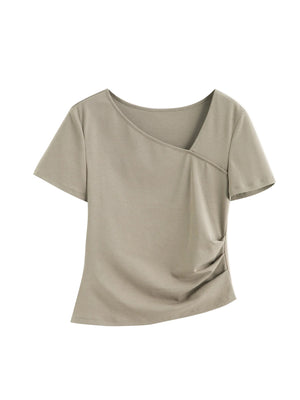 VILZSTUDIOS Irregular Unique Asymmetrical Short-Sleeved T-Shirt