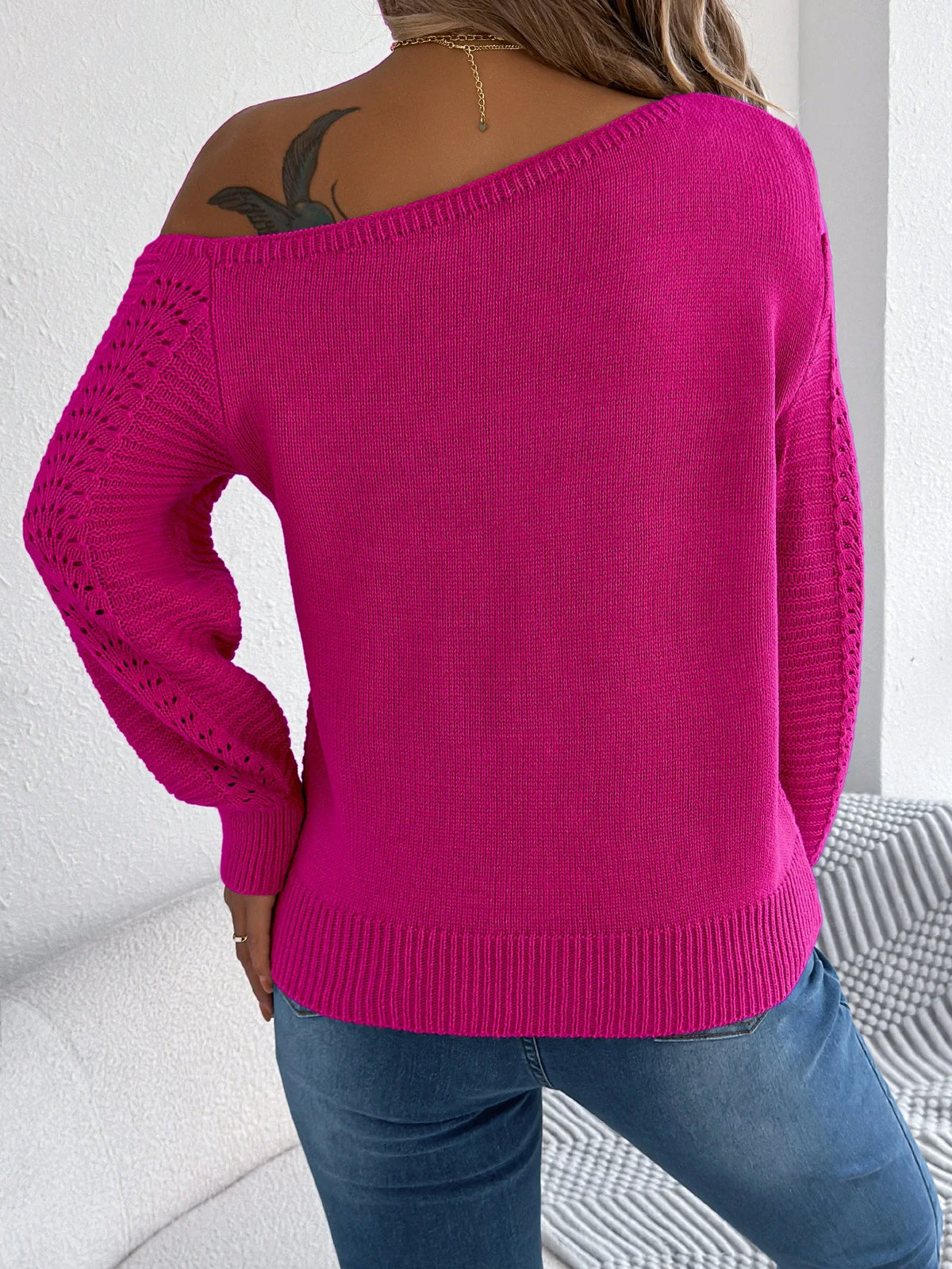 VILZSTUDIOS Cozy Knitted Off-Shoulder Sweater